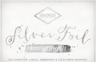 Silver Foil Design Elements &