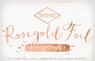 Rose Gold Foil Design Elements