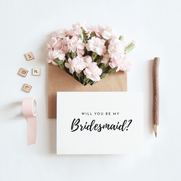 Download Will you be my Bridesmaid Post Card Printable 