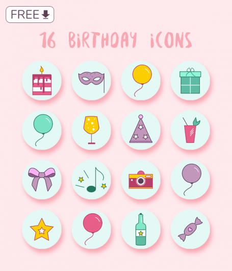 16 Free Birthday Icons