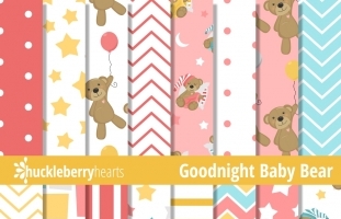 Teddy Bear Digital Paper, Teddy