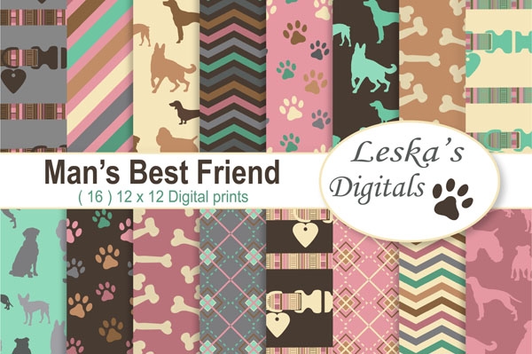 Download Dog Digital Paper Pack 