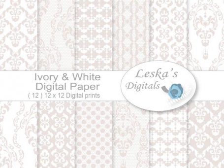 White Wedding Digital Paper