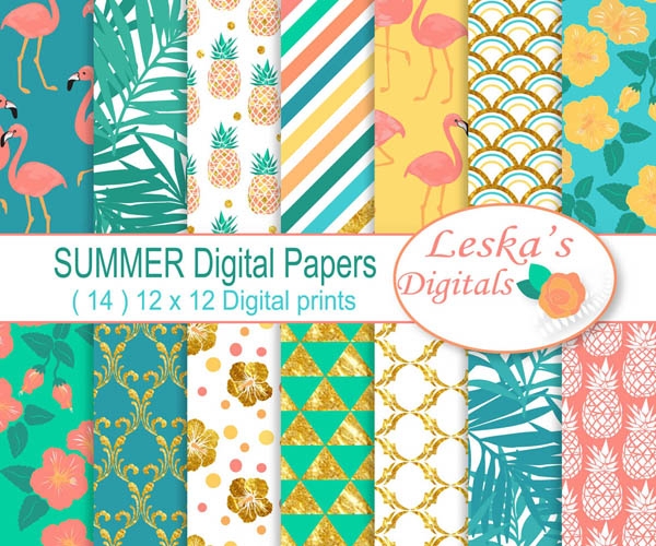 Download Summer Digital Papers - TROPICAL 