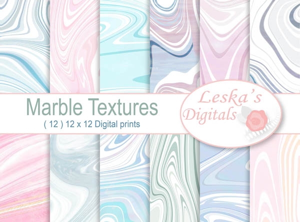 Download Suminagashi Digital Paper - Marble Backgrounds 
