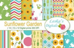 Spring digital paper Garden