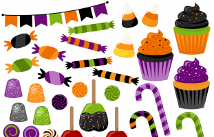 Halloween Candy Clipart, Halloween