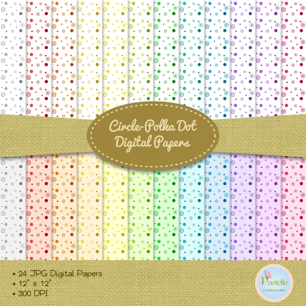 Download Circles-Polka Dots Digital Papers 