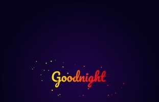 Goodnight origami text concept,