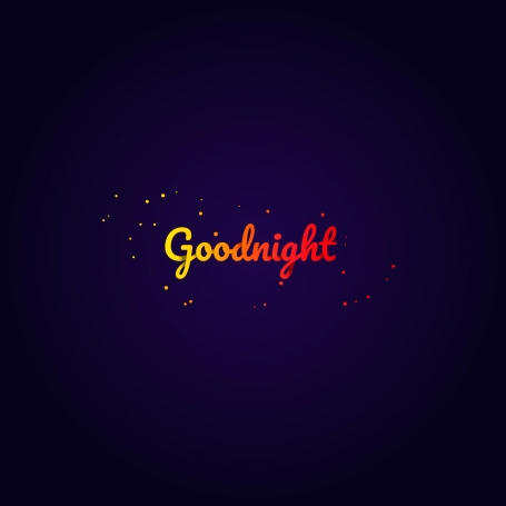 Goodnight origami text concept,