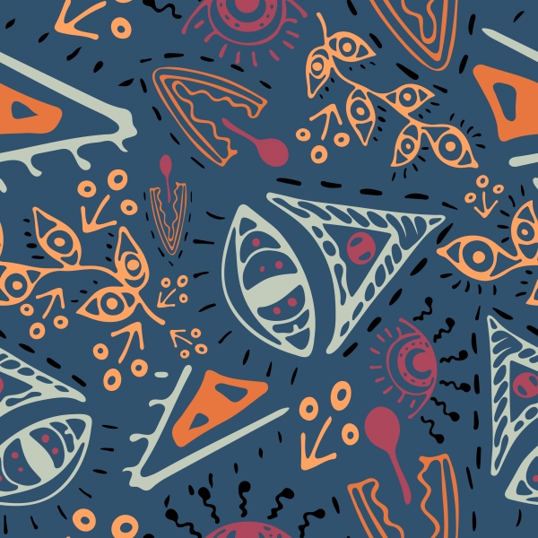 Download Fantasy hand-drawn seamless pattern. 