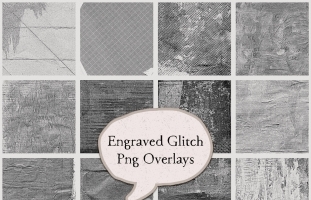 Engraving Glitch Overlays