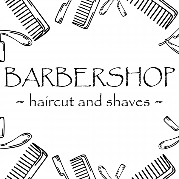 Download Hand-drawn illustration for Barbershop.  