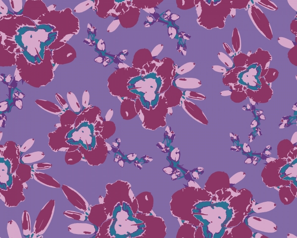 Download Vector seamless pattern with flowers.  
