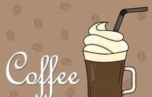 Lovely card with coffee and