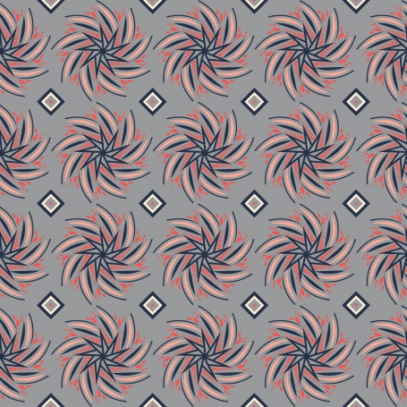 Vector seamless pattern on a grey