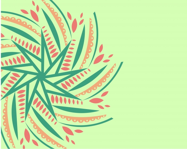 Download Vector pattern on a light green background. An illustration for fabric 