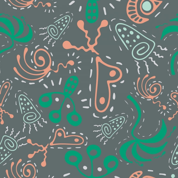 Download Fantasy hand-drawn seamless pattern. 