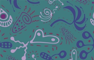 Fantasy hand-drawn seamless