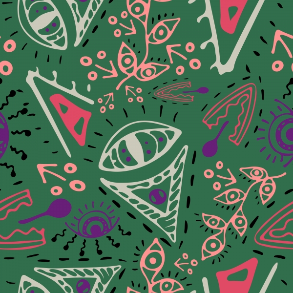 Download Fantasy Hand-Drawn Seamless Pattern 