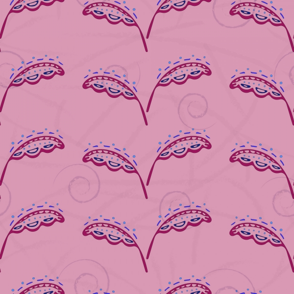 Download Fantasy Hand-Drawn Floral Seamless Pattern 