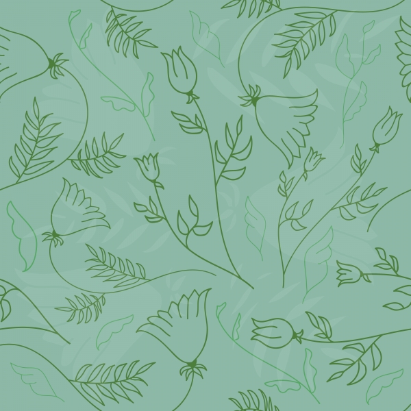 Download Fantasy Hand-Drawn Floral Seamless Pattern 