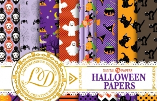 Halloween Digital Paper Pack