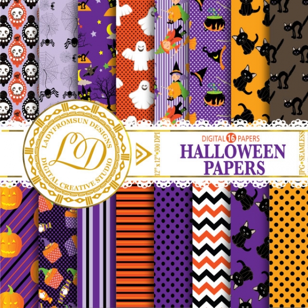 Download Halloween Digital Paper Pack 