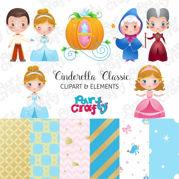 Download Cinderella Clipart Disney Princess Classic Cute Digital Set 