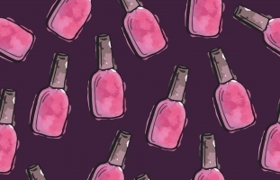 Nail Polish Seamless Pattern