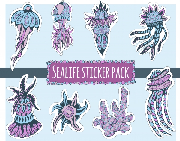 Download Sealife Sticker Pack 