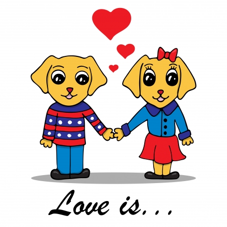 Vector Illustration with Loving