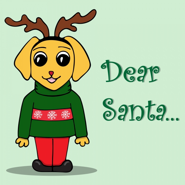 Vector Illustration Santa Dog - Graphics / Clip Art | Luvly