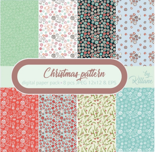 Download Christmas pattern set 