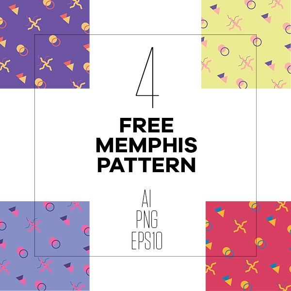 Download Free Memphis Pattern Set 