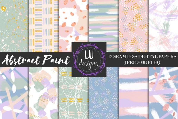 Download Abstract Paint Digital Paper Pack 