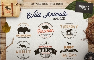 12 Wild Animals Badges [Part 2]