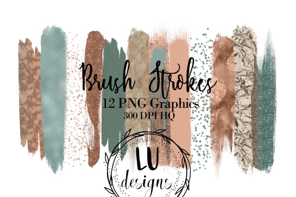 Download Green And Copper Brush Strokes 