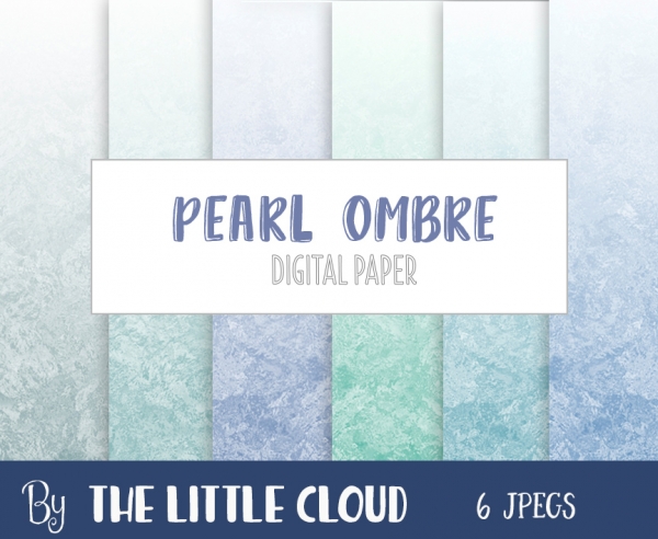 Download Ombre Blue Pearl Digital Paper 