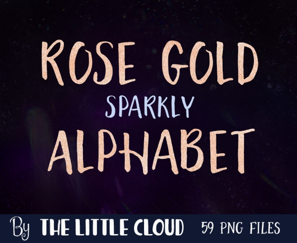 Download Rose Gold Alphabet Clipart 