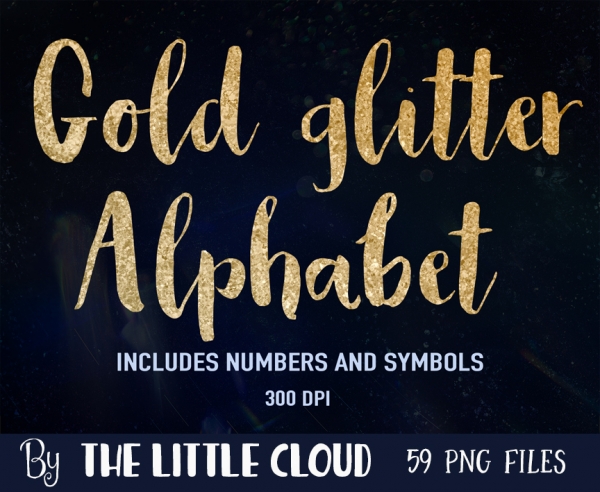 Download Luxe Gold Alphabet Clipart  
