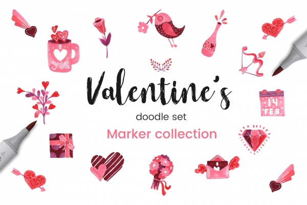 Download  Valentine's Doodle Set 