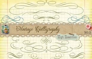Vintage Calligraphy Set 2