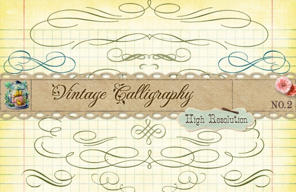 Download Vintage Calligraphy Set 2 