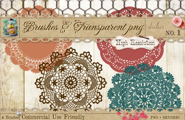 Download Doilies 1 Brushes and Digital Clipart PNG 