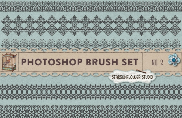 Download Photoshop Brushes Sweet Ornament Borders No. 2 