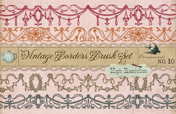 Download Photoshop Brushes - Vectors - Custom Shapes - Ornament Borders No. 10 