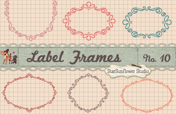 Download Journal Tags - Label Frames Clipart - Set 10 with Custom Shapes and Ve 