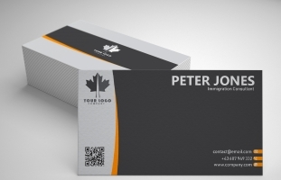 Minimalist Grey Business Card