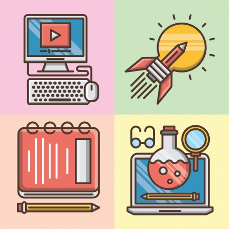 Knowledge and Education Icons Set